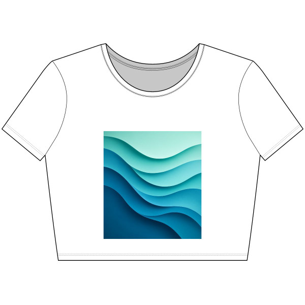 Ethereal Wave Dance - Women’s Poly-Cotton Crop Tee