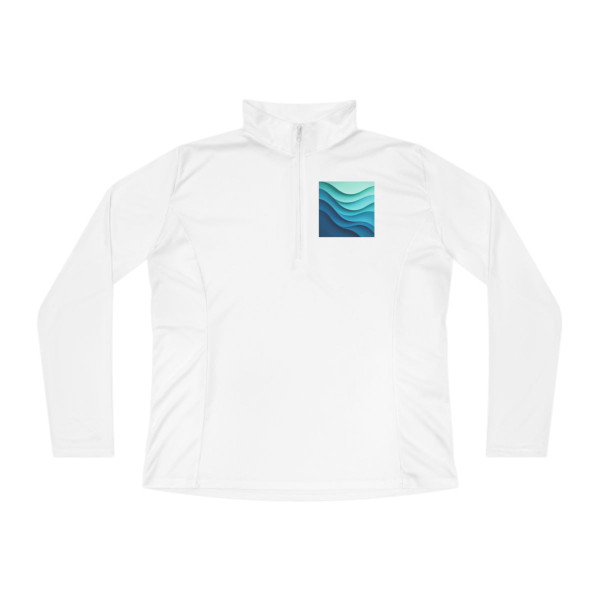 Ethereal Wave Dance - Ladies Quarter-Zip Pullover