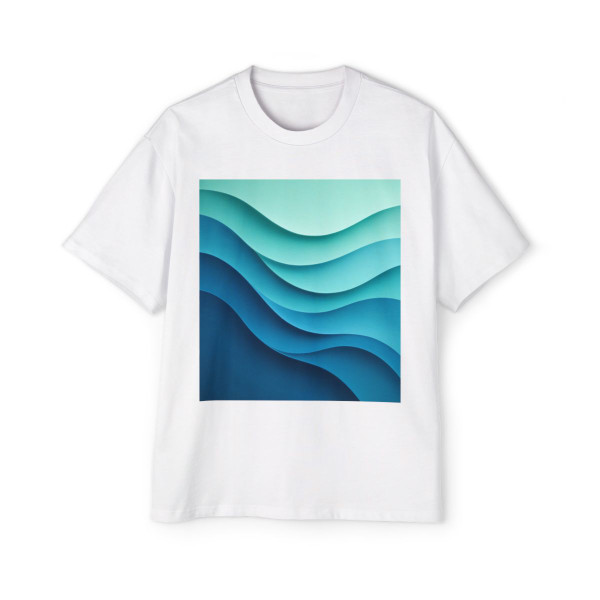 Ethereal Wave Dance - Men's Heavy Oversized Tee