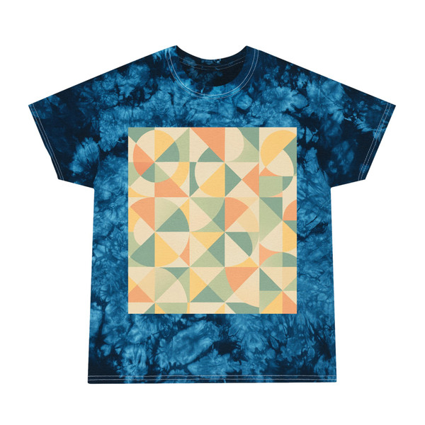 Geometric Harmony - Tie-Dye Tee, Crystal