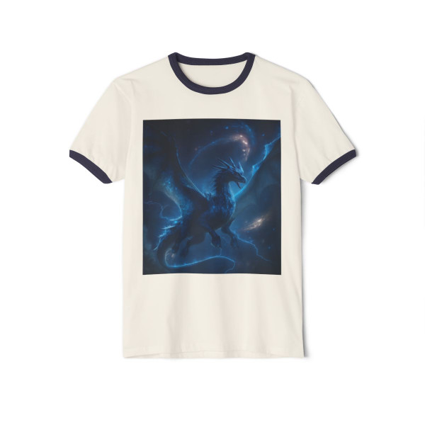 Celestial Storm Drake - Unisex Cotton Ringer T-Shirt