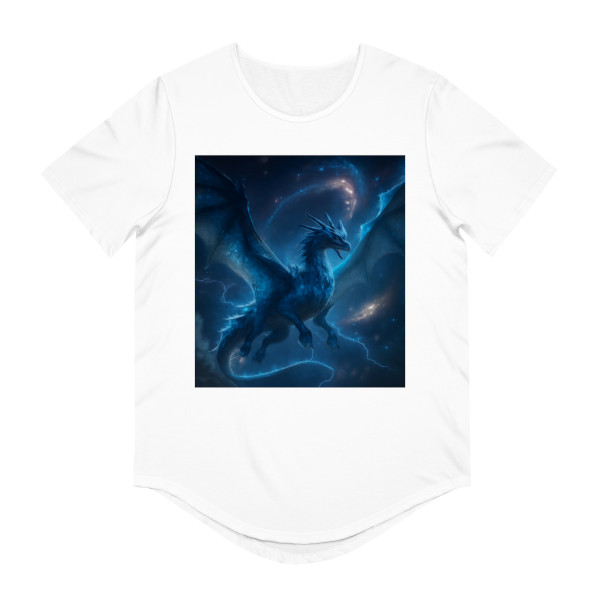 Celestial Storm Drake - Men's Jersey Curved Hem Tee