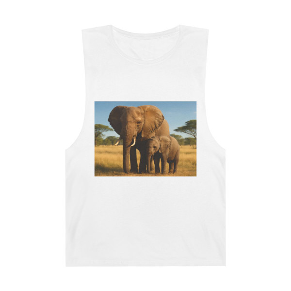 Gentle Elephant Embrace - Unisex Barnard Tank 