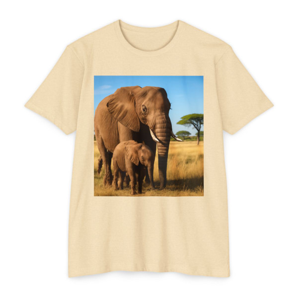 Gentle Elephant Embrace - Unisex CVC Jersey T-shirt