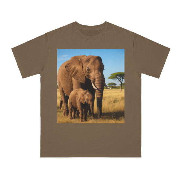 Gentle Elephant Embrace - Organic Unisex Classic T-Shirt