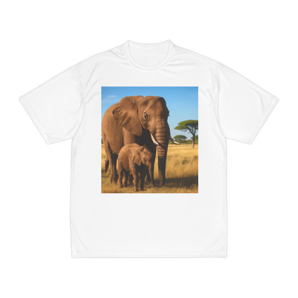 Gentle Elephant Embrace - Men's Performance T-Shirt