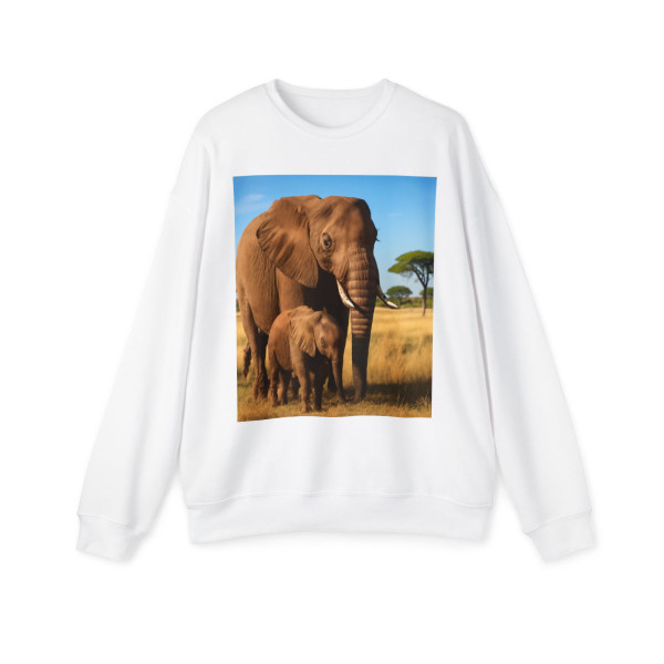Gentle Elephant Embrace - Unisex Drop Shoulder Sweatshirt