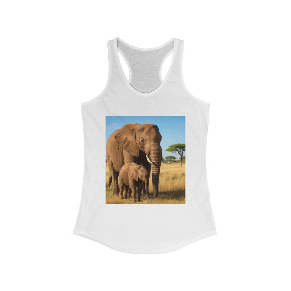 Gentle Elephant Embrace - Women's Ideal Racerback Tank