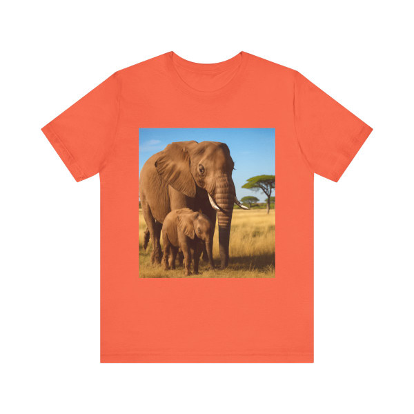Gentle Elephant Embrace - Unisex Jersey Short Sleeve Tee
