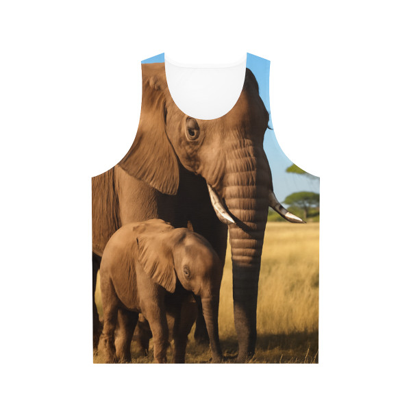 Gentle Elephant Embrace - Unisex Tank Top (AOP)