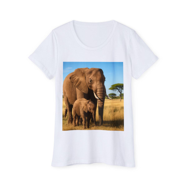 Gentle Elephant Embrace - Women's Organic Short Sleeve T-Shirt