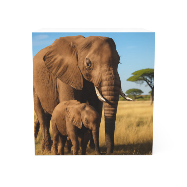 Gentle Elephant Embrace - Note Cube