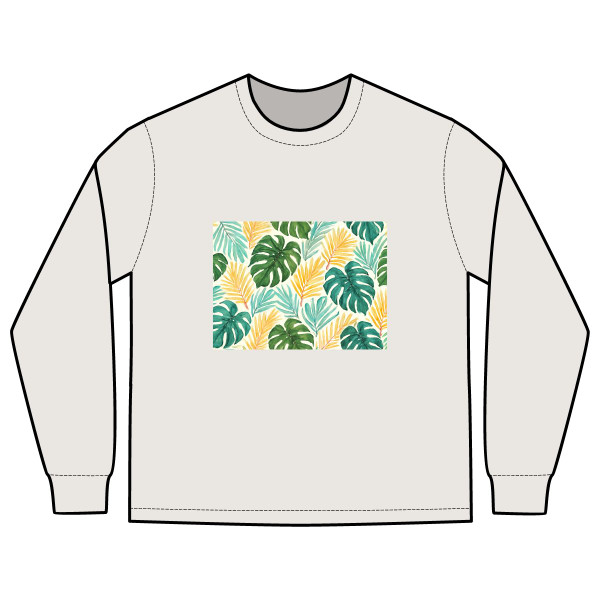 Tropical Leaf Harmony - Men's Heavy Faded Long Sleeve Tee