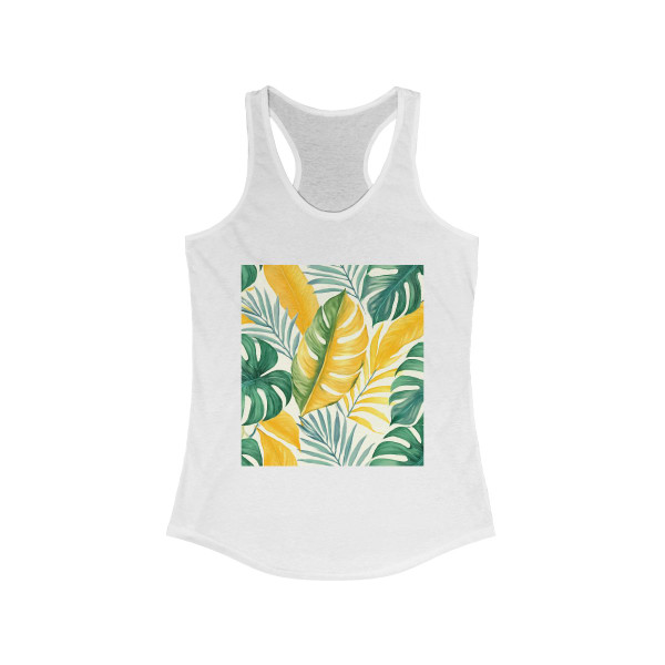 Tropical Leaf Harmony - Women's Ideal Racerback Tank