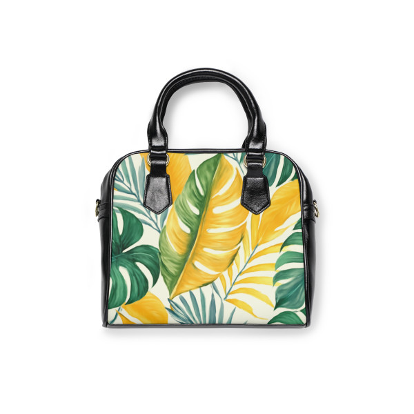 Tropical Leaf Harmony - Shoulder Handbag
