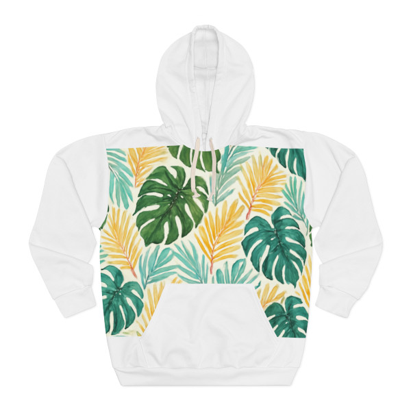 Tropical Leaf Harmony - Unisex Pullover Hoodie (AOP)