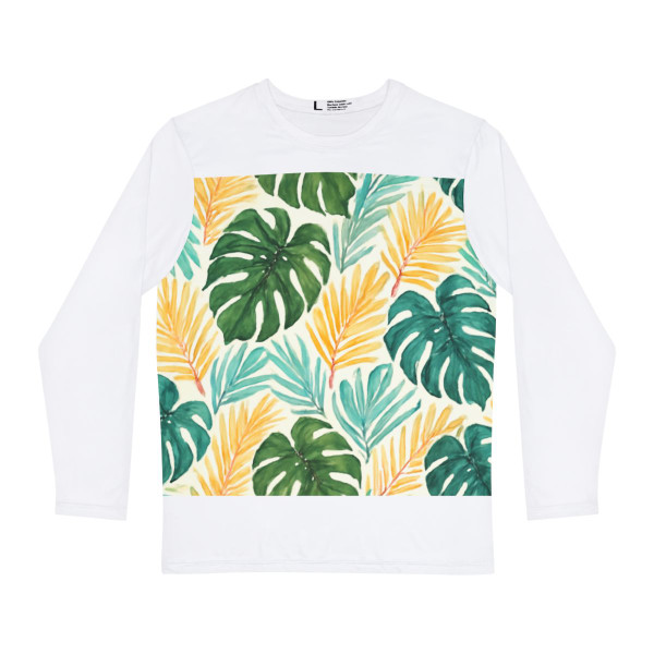 Tropical Leaf Harmony - Men's Long Sleeve Shirt (AOP)