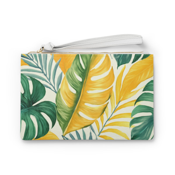 Tropical Leaf Harmony - Clutch Bag