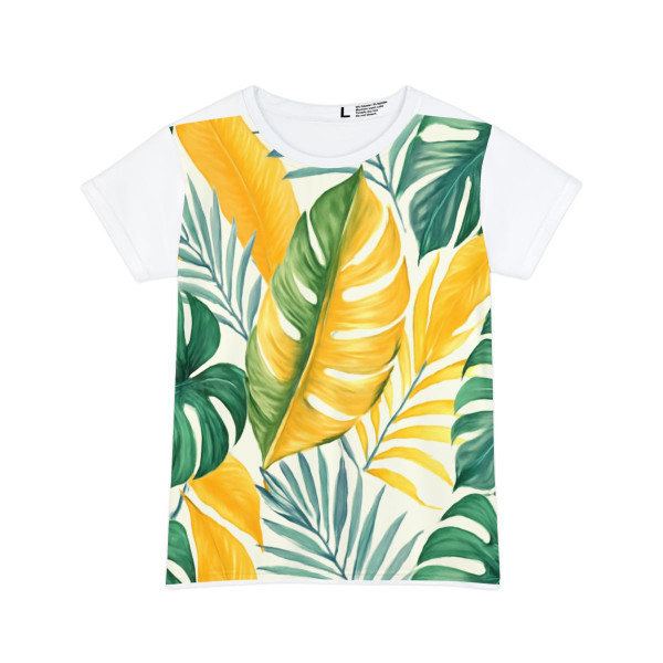 Tropical Leaf Harmony - Women's Short Sleeve Shirt (AOP)