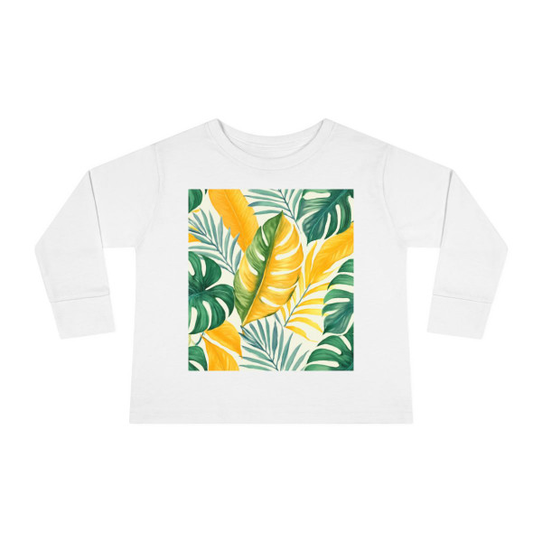 Tropical Leaf Harmony - Toddler Long Sleeve Tee