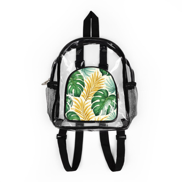 Tropical Leaf Harmony - Clear Stadium Backpack