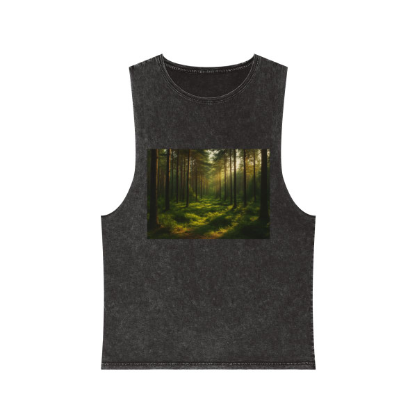 Whispering Pine Grove - Unisex Stonewash Tank Top