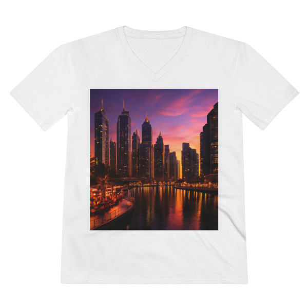 Dubai Marina Dreamscape - Men's Lightweight V-Neck Tee