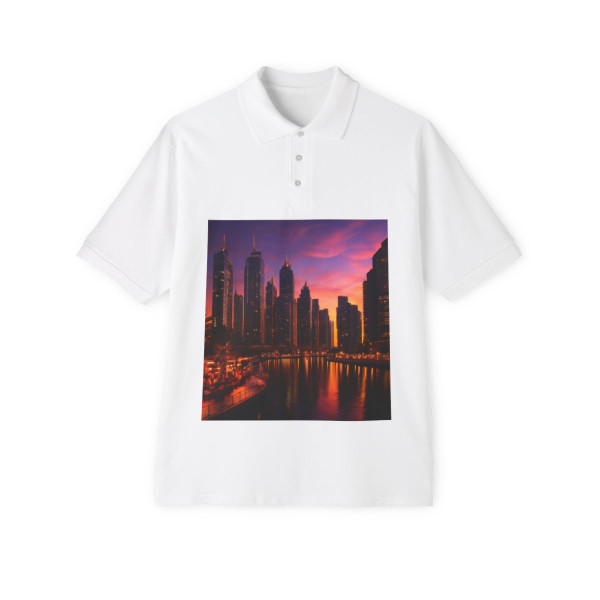 Dubai Marina Dreamscape - Men's Piqué Polo