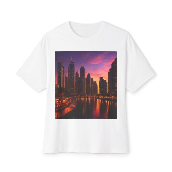Dubai Marina Dreamscape - Unisex Oversized Boxy Tee
