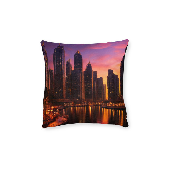 Dubai Marina Dreamscape - Square Pillow