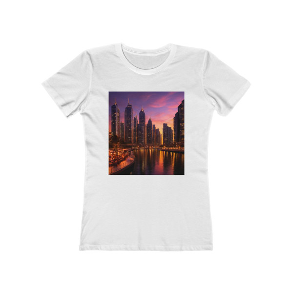 Dubai Marina Dreamscape - The Boyfriend Tee for Women