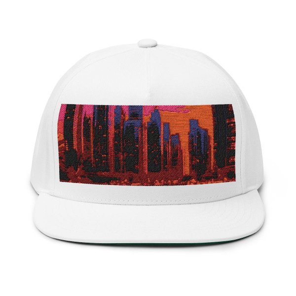 Dubai Marina Dreamscape - Flat Bill Cap (Embroidery)