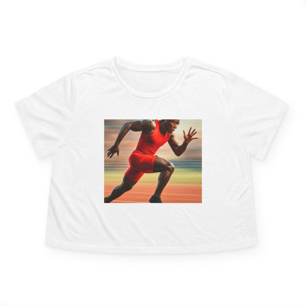 Victory in Motion - Women's Flowy Cropped Tee