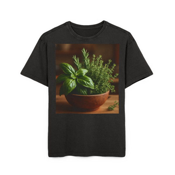Savory Herb Garden - Men's Acid Washed Heavy Oversize Tee