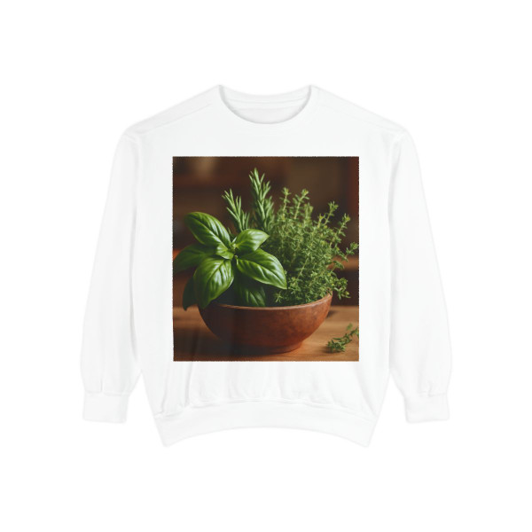 Savory Herb Garden - Unisex Garment-Dyed Sweatshirt