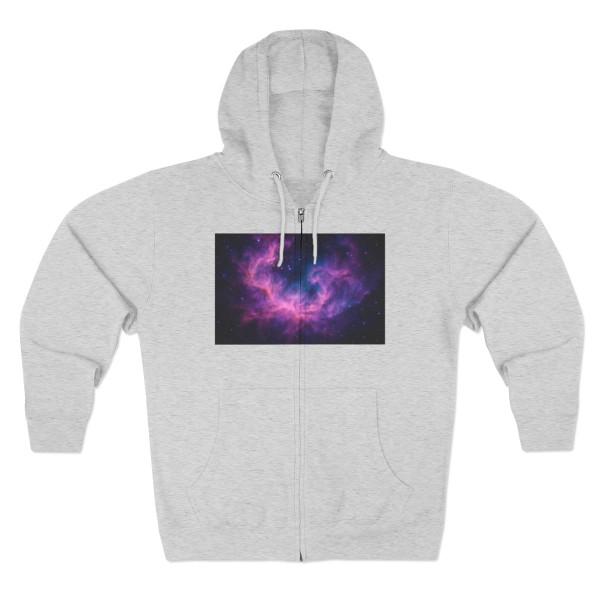 Luminous Cosmic Veil - Unisex Zip Hoodie