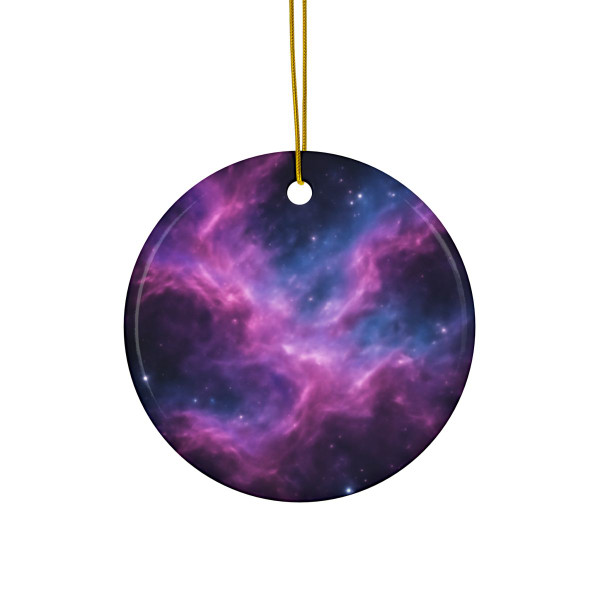 Luminous Cosmic Veil - Decorative Ceramic Ornaments, Double-Sided (1pc, 3pcs, 5pcs, 10pcs)
