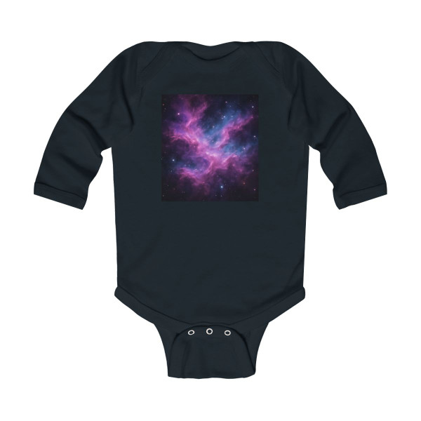 Luminous Cosmic Veil - Infant Long Sleeve Bodysuit