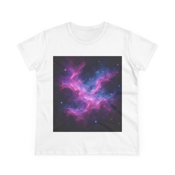 Luminous Cosmic Veil - Women's Midweight Cotton Tee