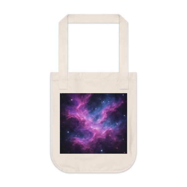 Luminous Cosmic Veil - Organic Canvas Tote Bag