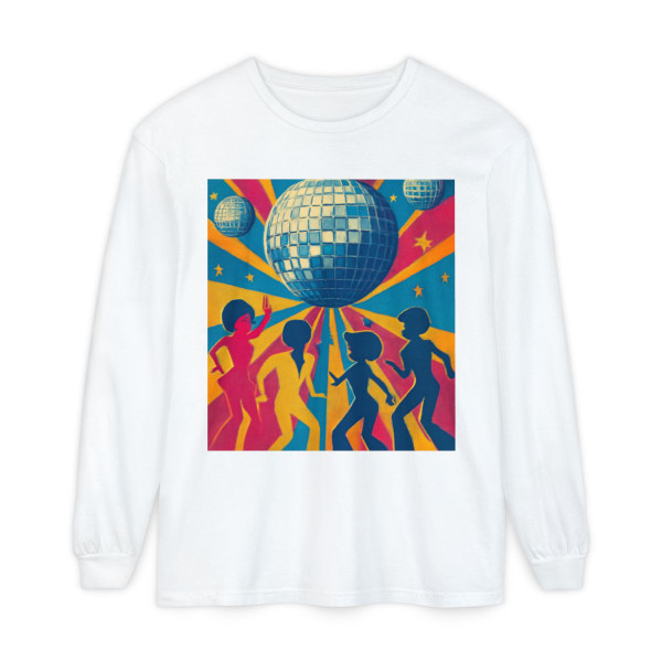 Disco Fever Nights - Unisex Garment-dyed Long Sleeve T-Shirt
