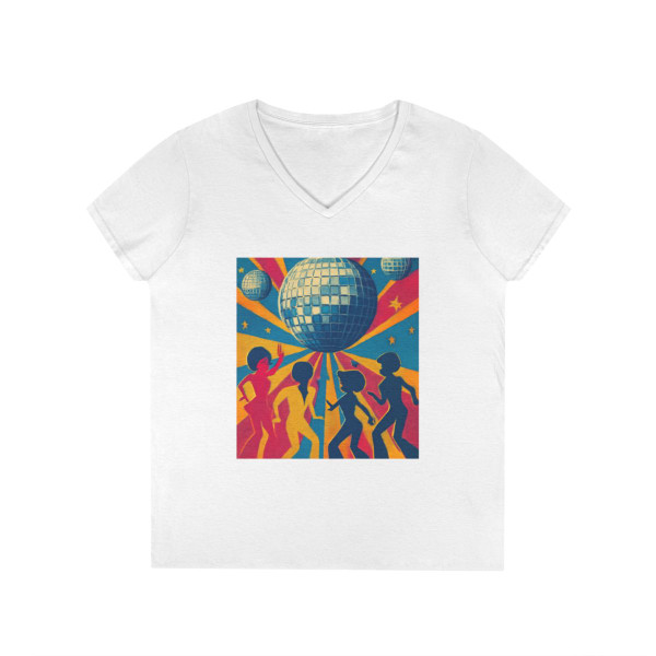 Disco Fever Nights - Ladies' V-Neck T-Shirt