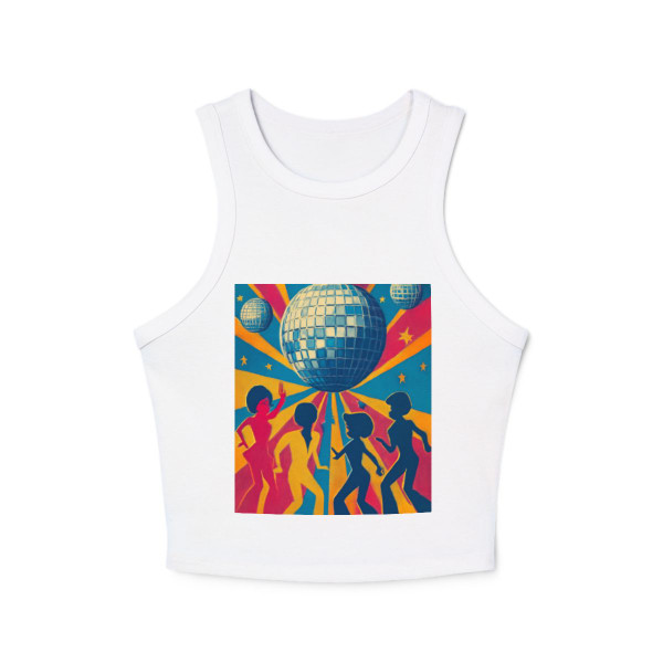 Disco Fever Nights - Women's Micro Rib Racer Tank Top