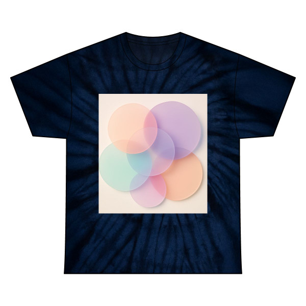 Ethereal Circle Symphony - Unisex Tie Dye Cotton Tee