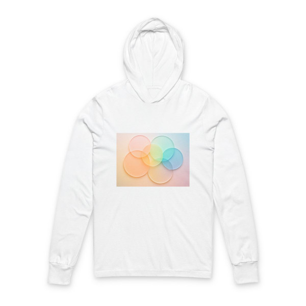 Ethereal Circle Symphony - Unisex Hooded Long Sleeve Tee