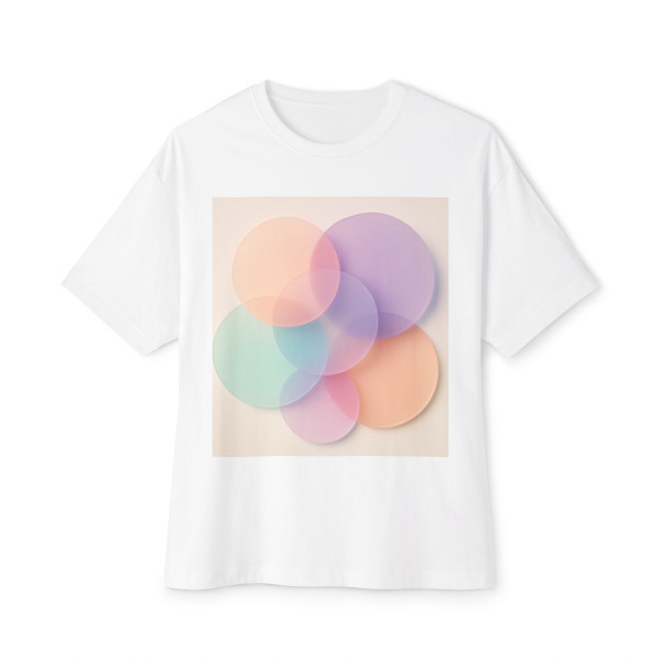 Ethereal Circle Symphony - Unisex Oversized Boxy Tee