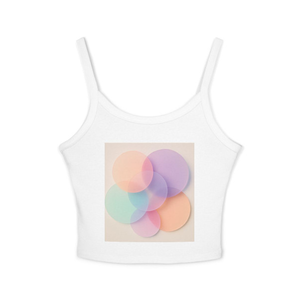 Ethereal Circle Symphony - Women's Spaghetti Strap Tank Top