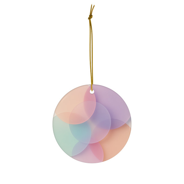 Ethereal Circle Symphony - Ceramic Ornament, 1-Pack