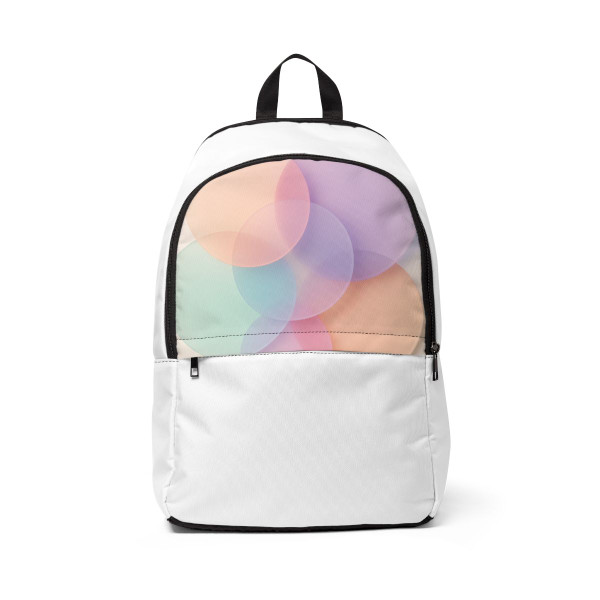 Ethereal Circle Symphony - Unisex Fabric Backpack