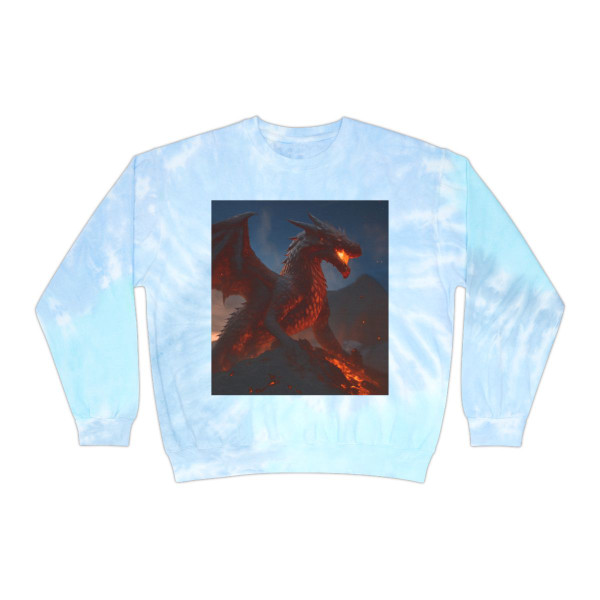 Eternal Ember Wyrm - Unisex Tie-Dye Sweatshirt